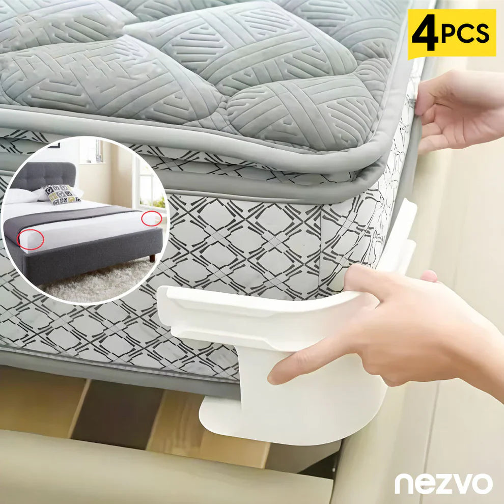 4 Fixateurs de Draps – Votre Lit Toujours Bien Tendu, Sans Effort