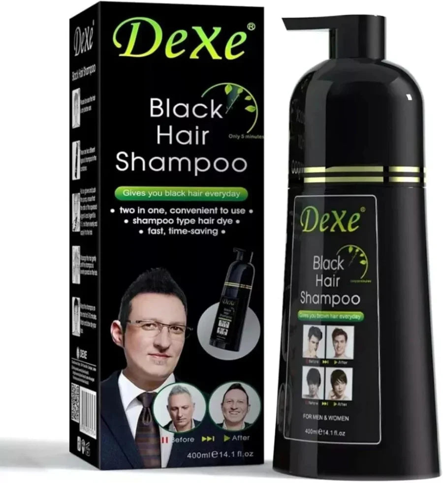 SHAMPOING CHEVEUX NOIRS 2 EN 1