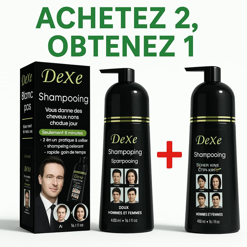 SHAMPOING CHEVEUX NOIRS 2 EN 1